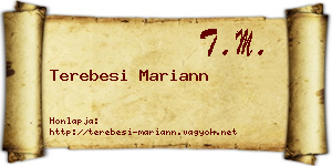 Terebesi Mariann névjegykártya