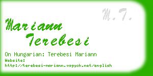 mariann terebesi business card